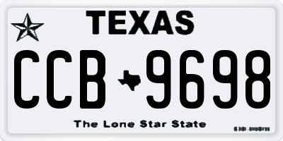 TX license plate CCB9698