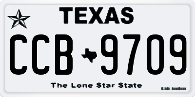 TX license plate CCB9709