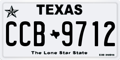 TX license plate CCB9712