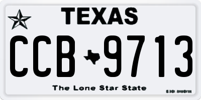 TX license plate CCB9713