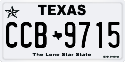 TX license plate CCB9715