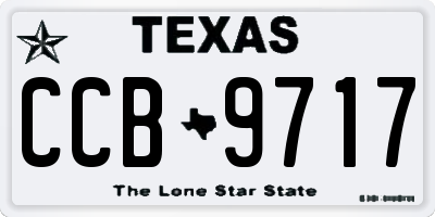 TX license plate CCB9717