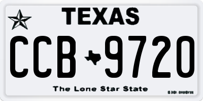 TX license plate CCB9720