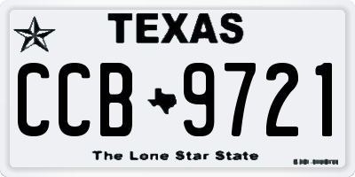 TX license plate CCB9721