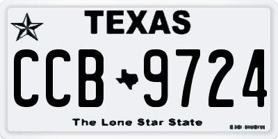 TX license plate CCB9724