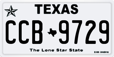 TX license plate CCB9729