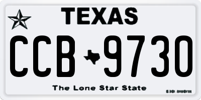 TX license plate CCB9730