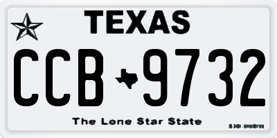 TX license plate CCB9732