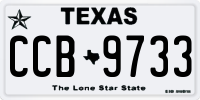 TX license plate CCB9733