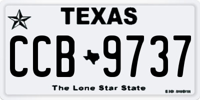 TX license plate CCB9737