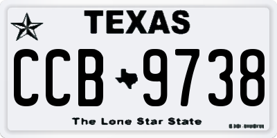 TX license plate CCB9738
