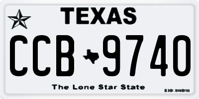 TX license plate CCB9740