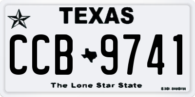 TX license plate CCB9741