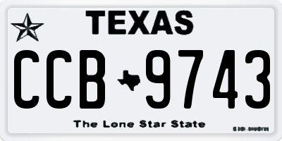 TX license plate CCB9743