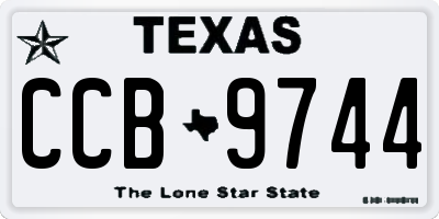 TX license plate CCB9744