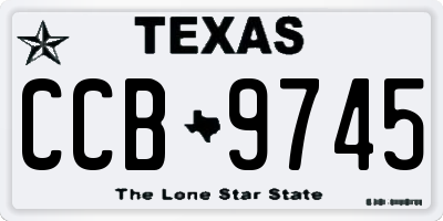 TX license plate CCB9745