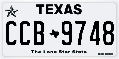 TX license plate CCB9748
