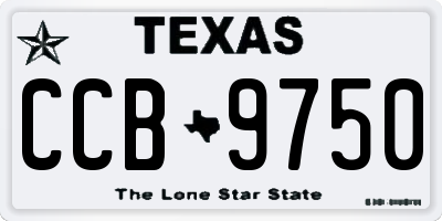 TX license plate CCB9750