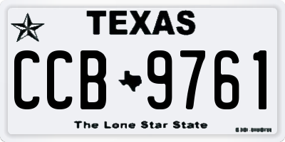 TX license plate CCB9761