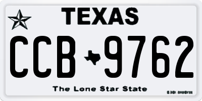 TX license plate CCB9762