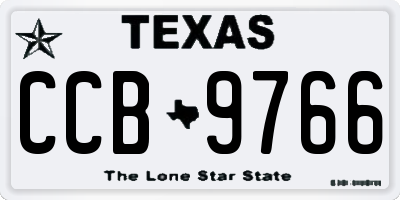 TX license plate CCB9766