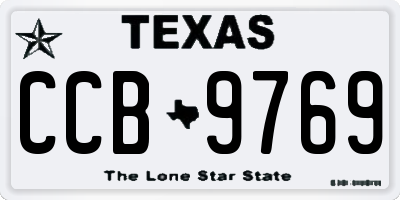 TX license plate CCB9769