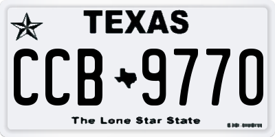 TX license plate CCB9770