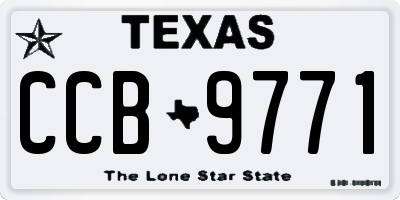 TX license plate CCB9771