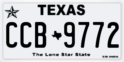 TX license plate CCB9772