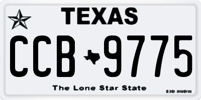 TX license plate CCB9775