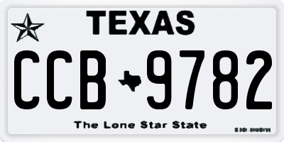 TX license plate CCB9782