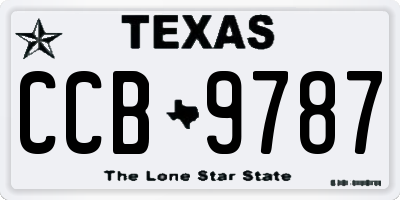 TX license plate CCB9787
