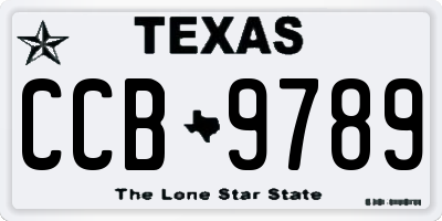 TX license plate CCB9789
