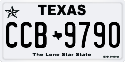 TX license plate CCB9790
