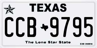 TX license plate CCB9795