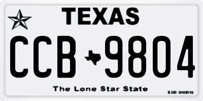 TX license plate CCB9804