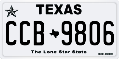 TX license plate CCB9806