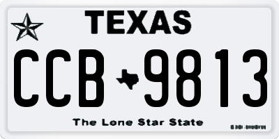 TX license plate CCB9813