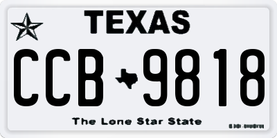 TX license plate CCB9818