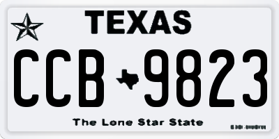 TX license plate CCB9823