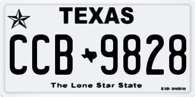 TX license plate CCB9828