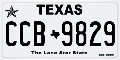 TX license plate CCB9829