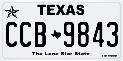 TX license plate CCB9843