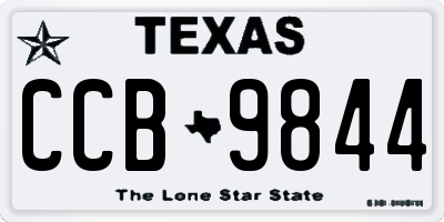 TX license plate CCB9844