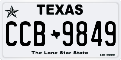 TX license plate CCB9849