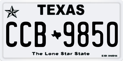 TX license plate CCB9850