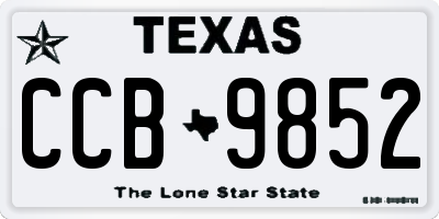 TX license plate CCB9852