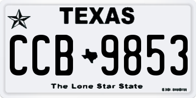 TX license plate CCB9853
