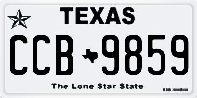 TX license plate CCB9859
