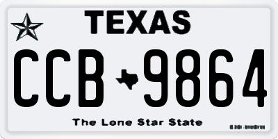 TX license plate CCB9864